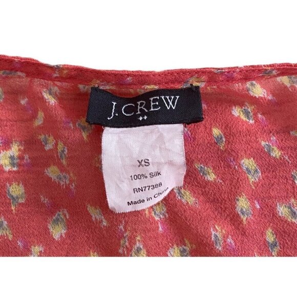 J Crew Womens Pink‎ Lightweight Peasant Top Sheer 1/2 Button Sz XS 100% Silk - Picture 5 of 6